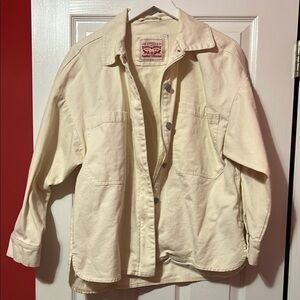 Levi's Cream Button-Up Jacket